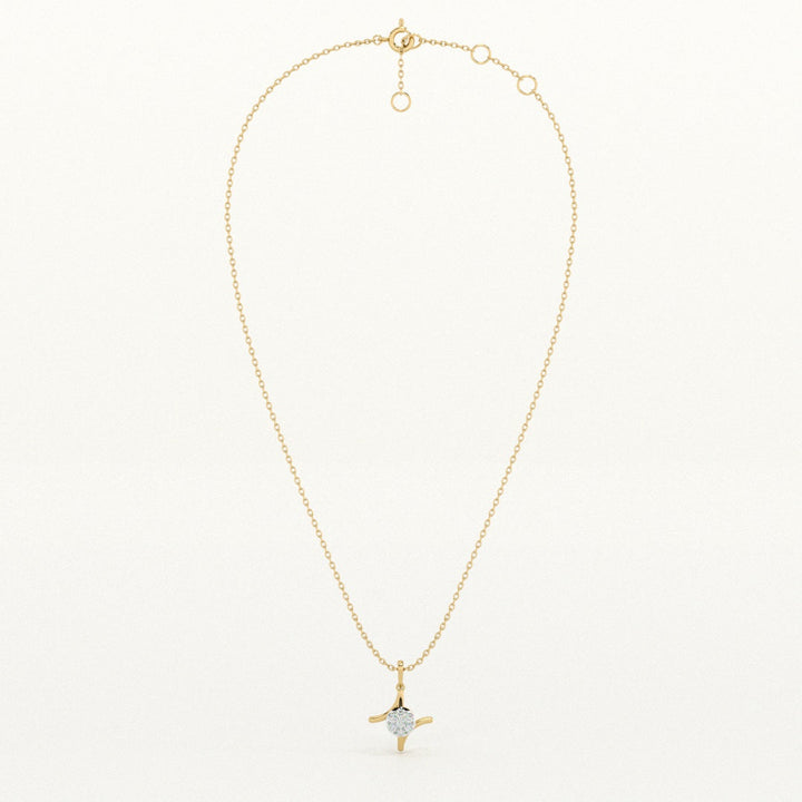 Charm Axis 9KT 0.04 Carat Lab-Grown Diamond Necklace-4