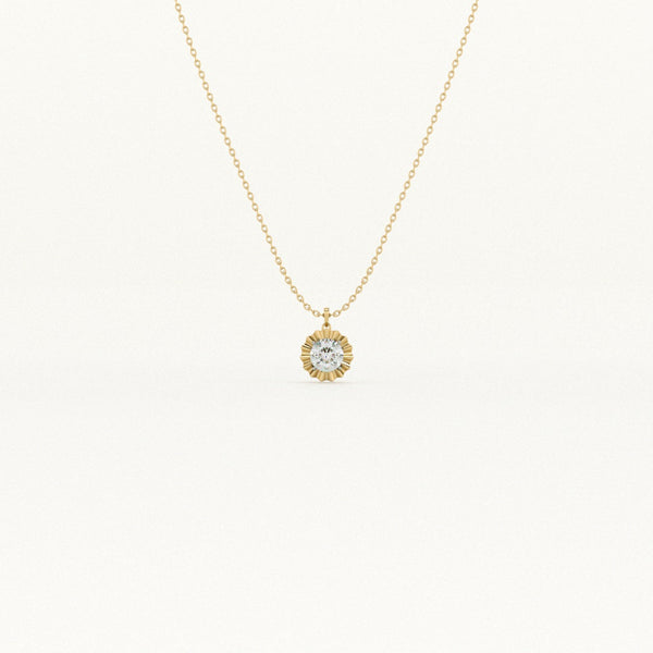 Tidal Teardrop 9KT 0.25 Carat Lab-Grown Diamond Necklace