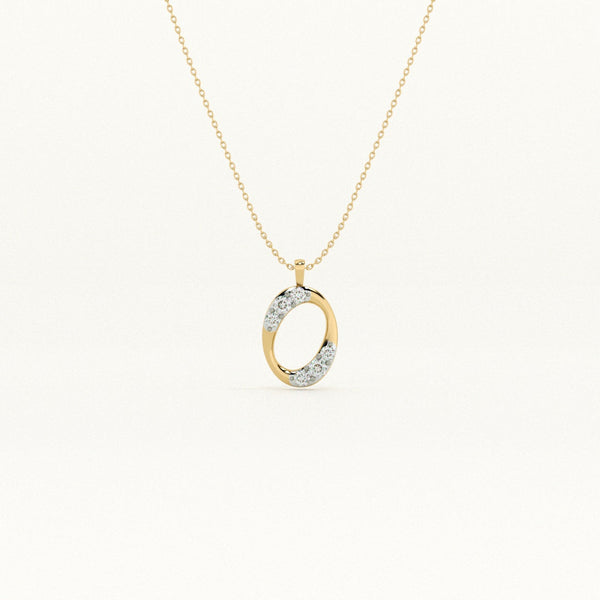 Ecliptica Orbit 9KT 0.05 Carat Lab-Grown Diamond Necklace-1