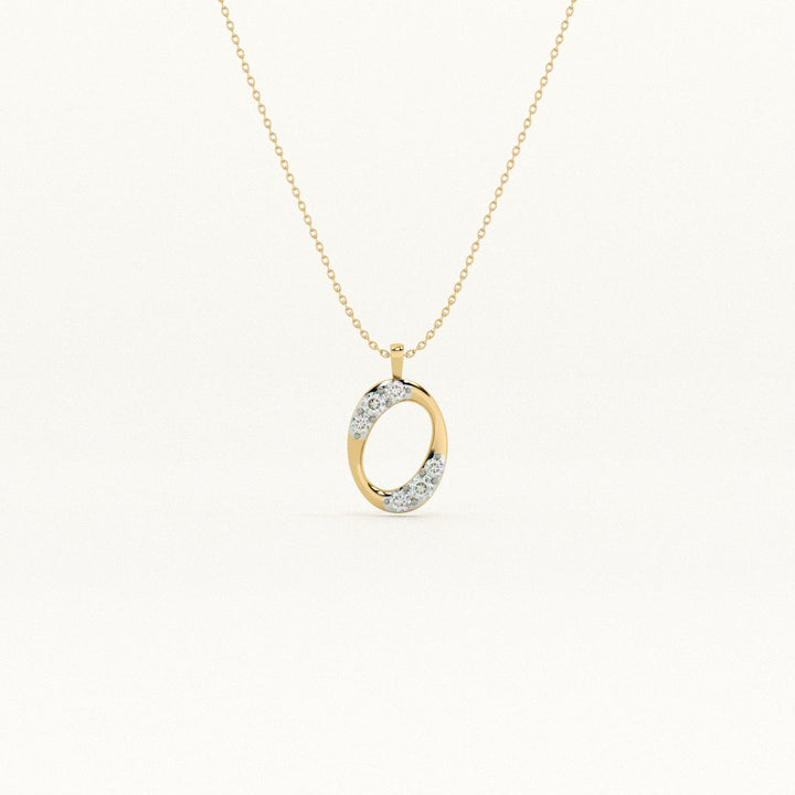 Ecliptica Orbit 9KT 0.05 Carat Lab-Grown Diamond Necklace-1