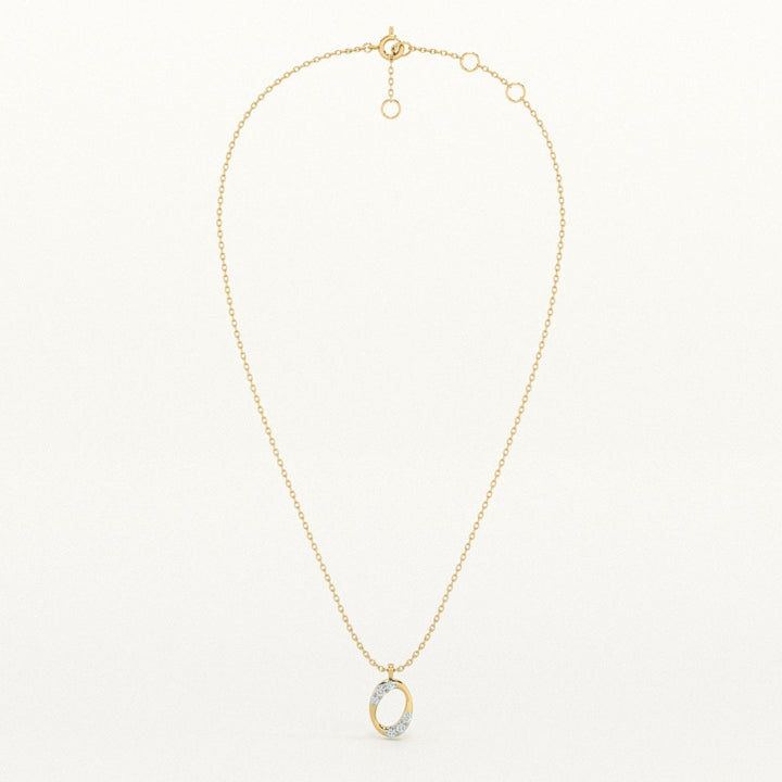 Ecliptica Orbit 9KT 0.05 Carat Lab-Grown Diamond Necklace-4