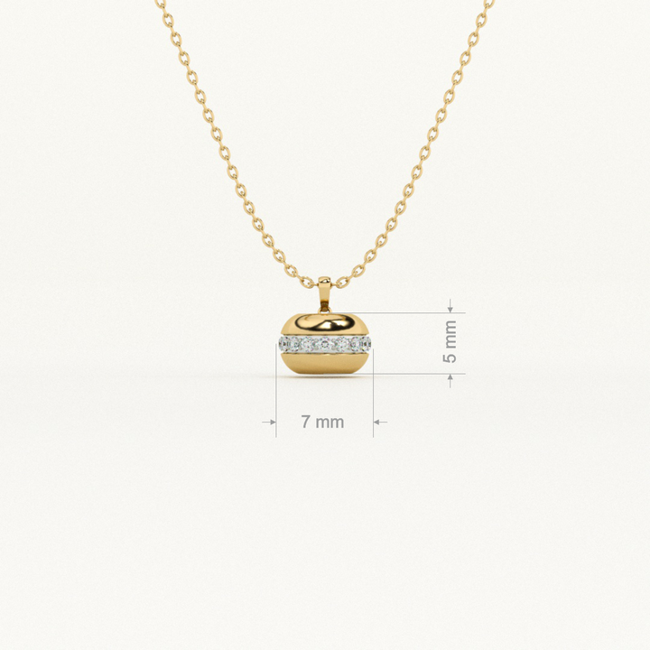 Twilight Bell 9KT 0.13 Carat Lab-Grown Diamond Necklace-2