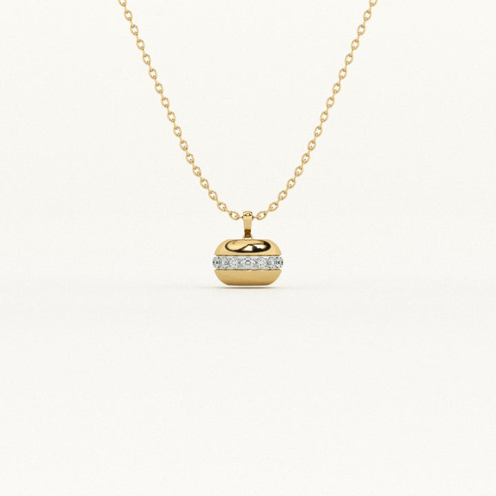 Twilight Bell 9KT 0.13 Carat Lab-Grown Diamond Necklace-1