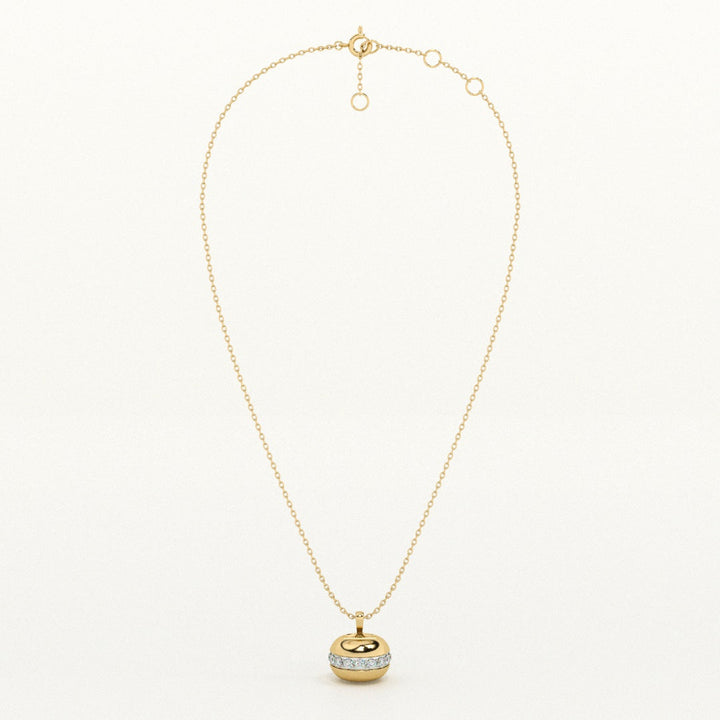 Twilight Bell 9KT 0.13 Carat Lab-Grown Diamond Necklace-4