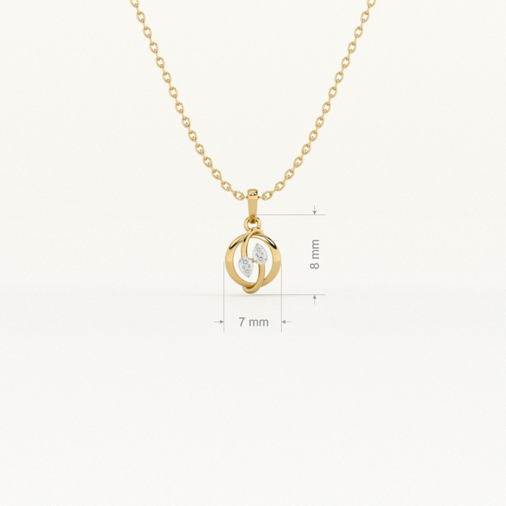 Orbit Embrace 9KT 0.2 Carat Lab-Grown Diamond Necklace-2