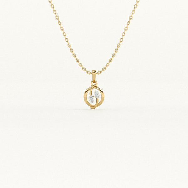 Orbit Embrace 9KT 0.2 Carat Lab-Grown Diamond Necklace-1