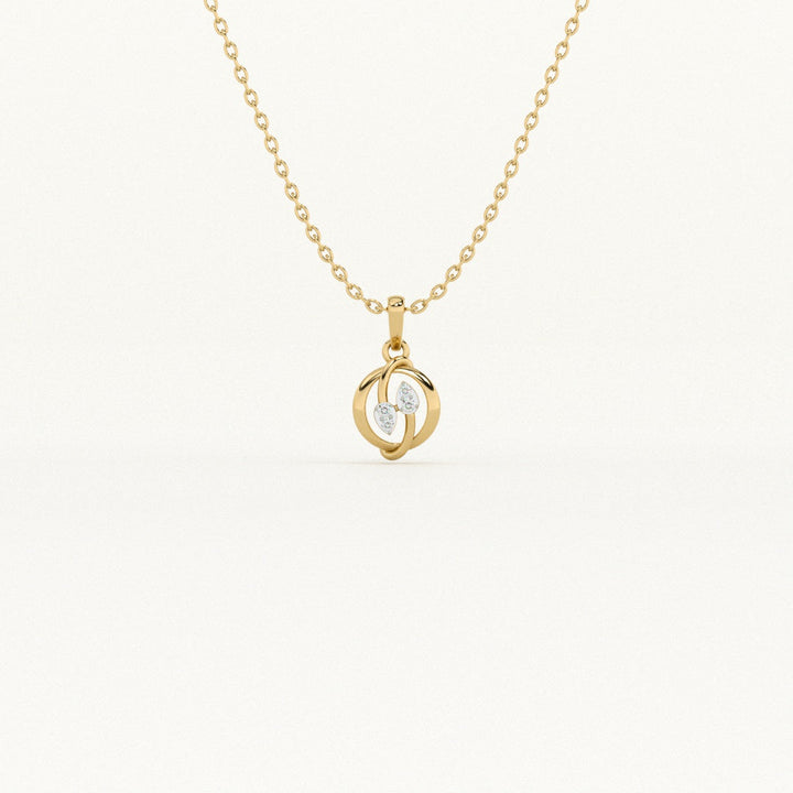 Orbit Embrace 9KT 0.2 Carat Lab-Grown Diamond Necklace-1