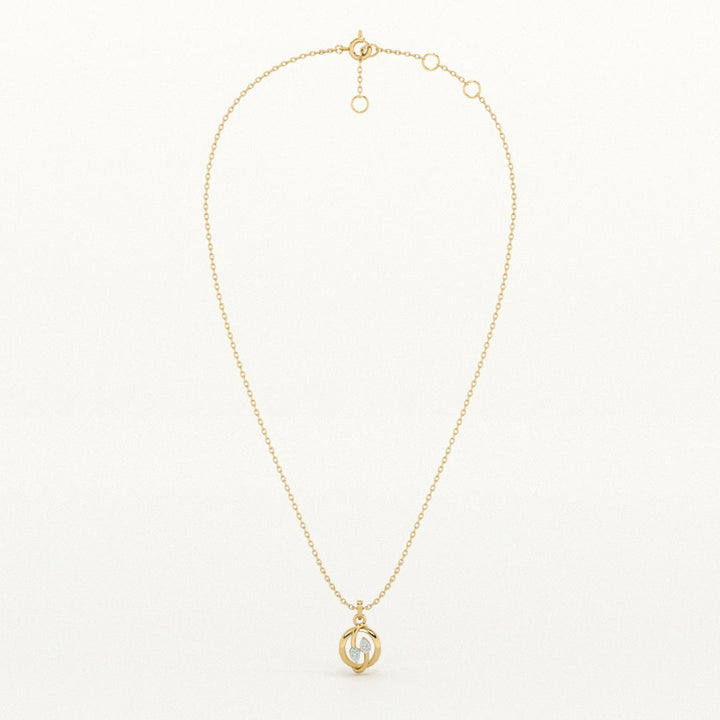 Orbit Embrace 9KT 0.2 Carat Lab-Grown Diamond Necklace-4