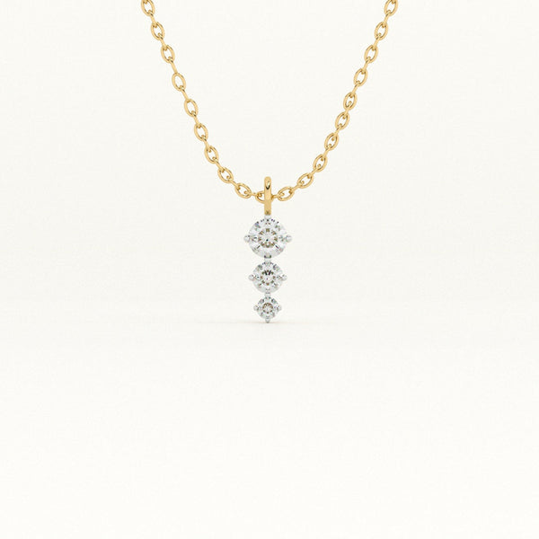 Timeless Three-Tier 9KT 0.61 Carat Lab-Grown Diamond Necklace