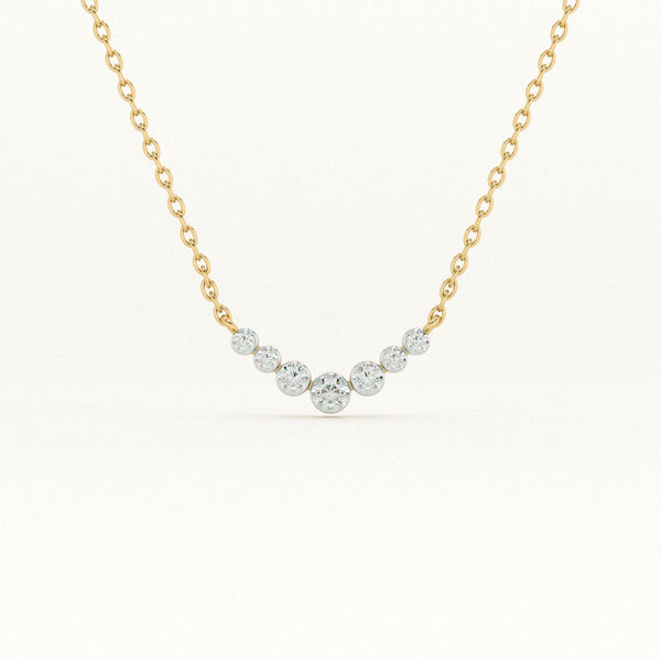 Elegant Round 9KT 0.19 Carat Lab-Grown Diamond Necklace