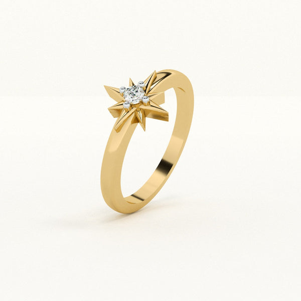 Starlight Burst 0.11 Carat 9KT Lab-Grown Diamond Ring