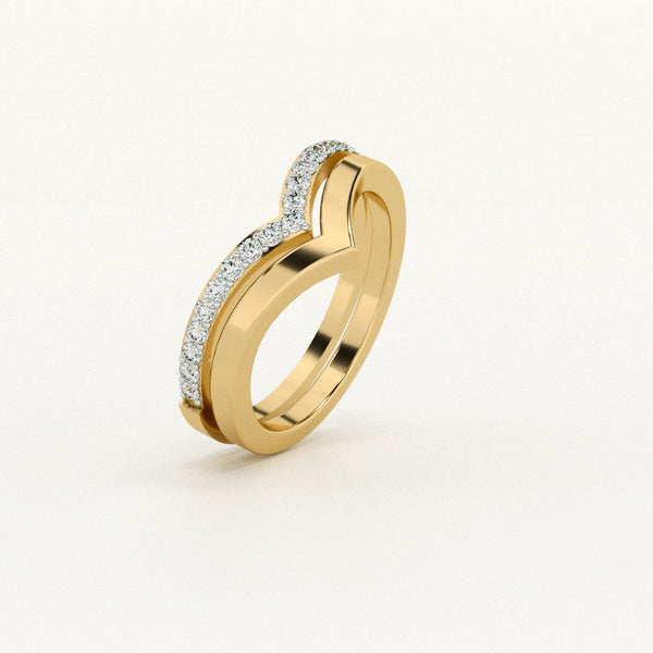 Timeless Duo 9KT 0.17 Carat Lab-Grown Diamond Stacking Ring Set