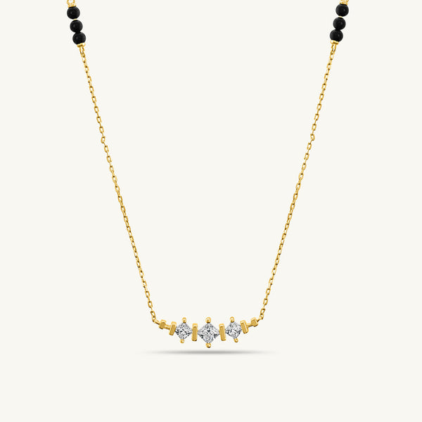 Dazzling Diamond Mangalsuta | 18k Gold Vermeil