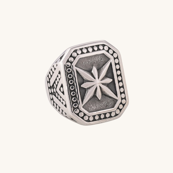 Shop Retro Flower Punk Men's Ring Palmonas-2