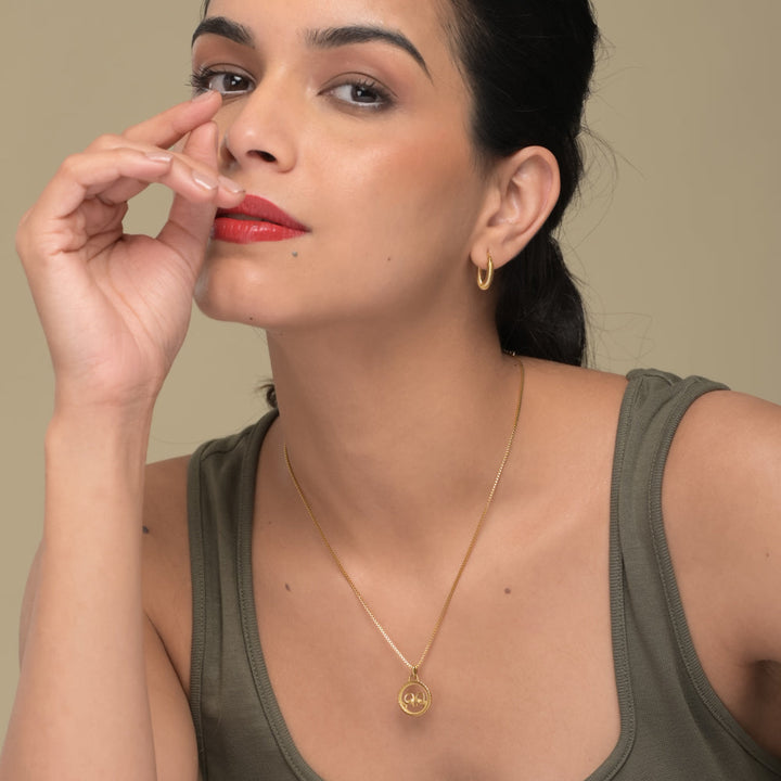 Zodiac Sign Gold Pendant Necklace