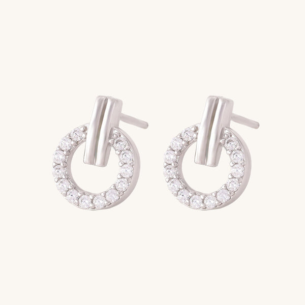 Shop Circle Serendipity Stud Earrings- 925 Silver Palmonas-7