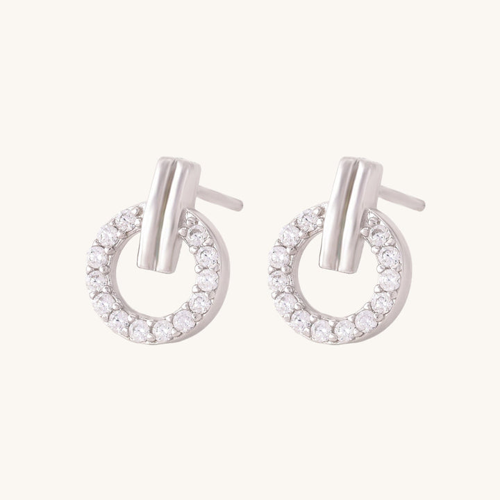 Shop Circle Serendipity Stud Earrings- 925 Silver Palmonas-7