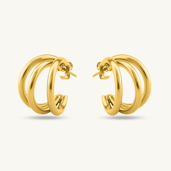Triple Circle Hoop Earrings