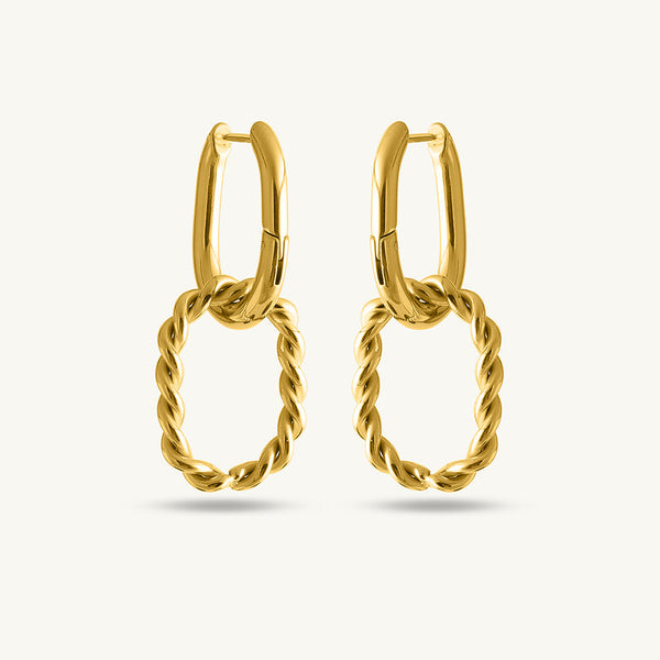 Double Rings Hoop Earrings