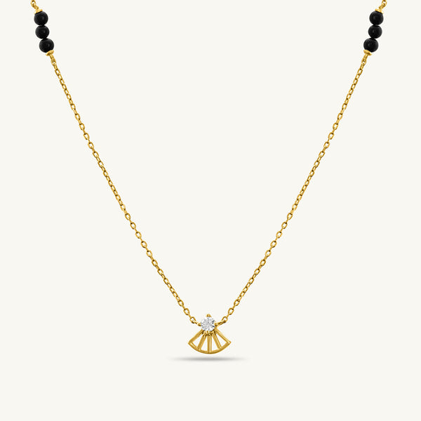 Moksha Diamond Mangalsutra | BIS Hallmarked | 18k Gold Vermeil