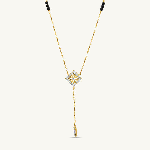 Anika Diamond Mangalsutra | BIS Hallmarked | 18k Gold Vermeil