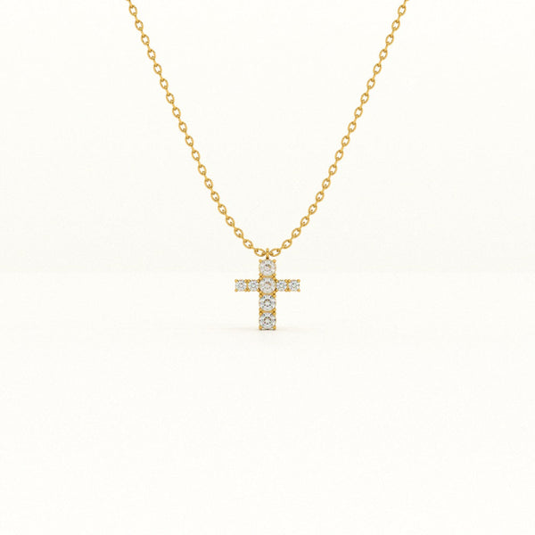 Stone Studded Cross Necklace
