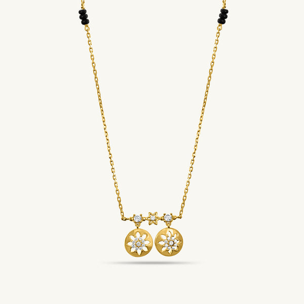 Ishani Diamond Mangalsutra   | BIS Hallmarked | 18k Gold Vermeil