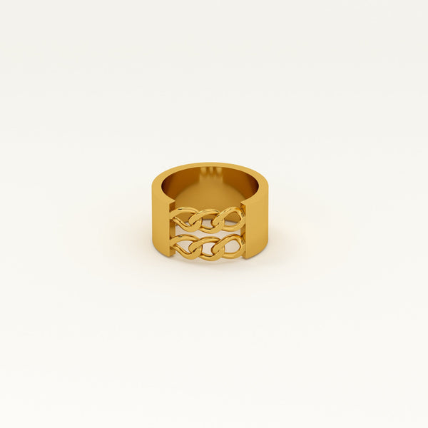 Chunky Gold Chain Ring