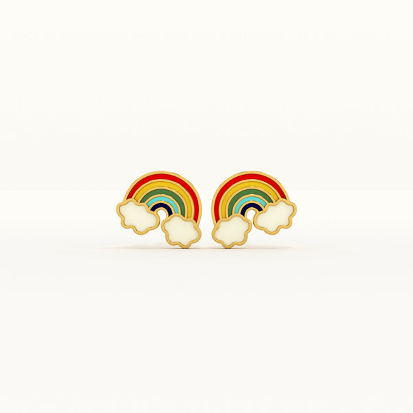 Rainbow Cloud 925 Silver Studs
