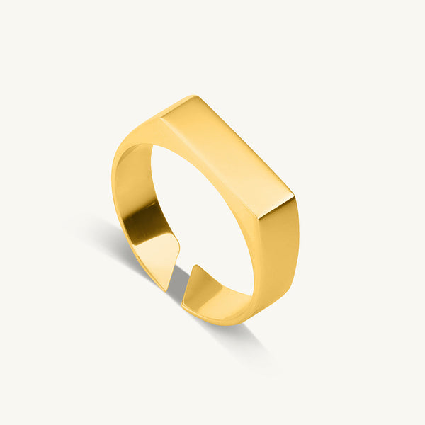 Plain Gold Bar Ring