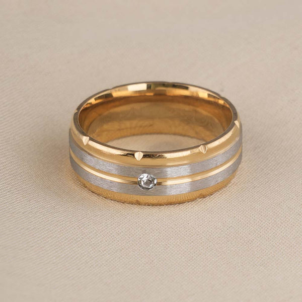 Splendid Gold Silver Band Ring