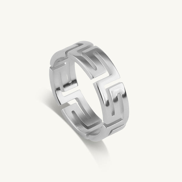 Maze Silver Ring