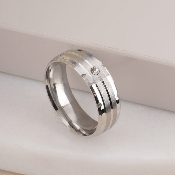 Shiny Diamond Silver Ring