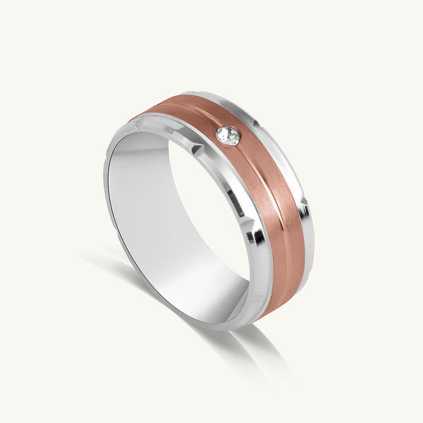 Splendid Silver Mens Band Ring