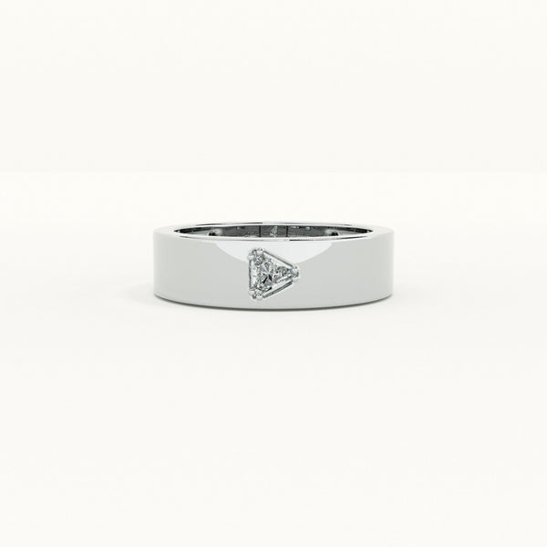 Trillion-Cut Stone Band  - 925 Silver