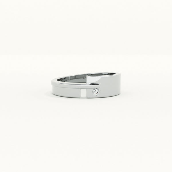 Men's Single Stone 925 silver ring