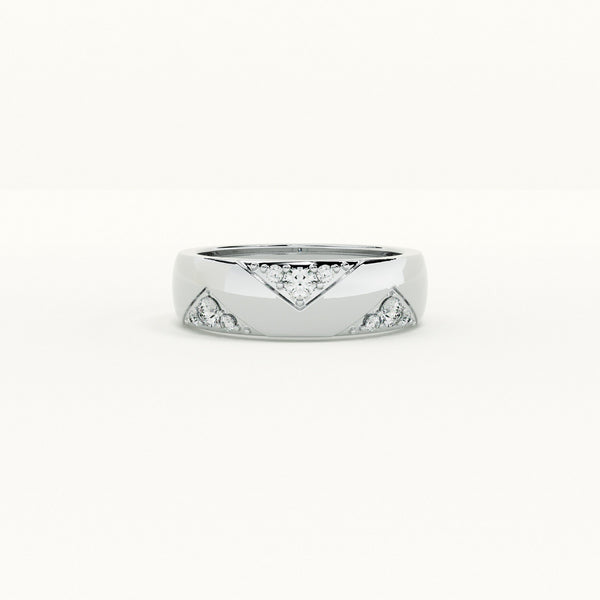 Triad of Love 925 Silver Men's Band