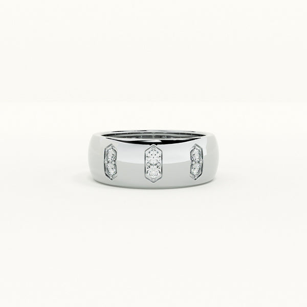 Love Column Men's Band- 925 Silver