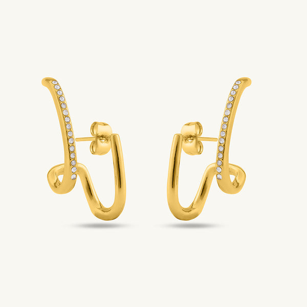 Sparkly Curled Earrings