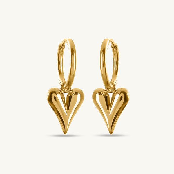 Swaying Heart Earrings