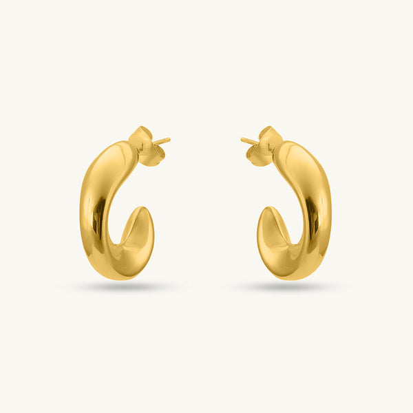 Bold C Hoop Earrings
