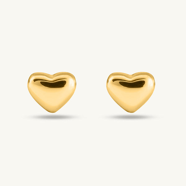 Minimalist Heart Stud Earrings
