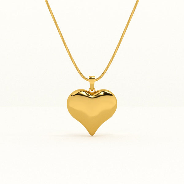 Heart Pendent Gold Chain Necklace