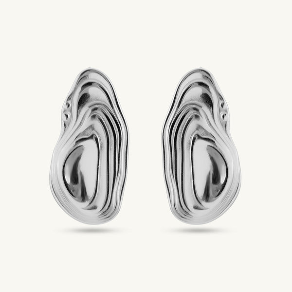 Abstract Ripple Stud Earrings