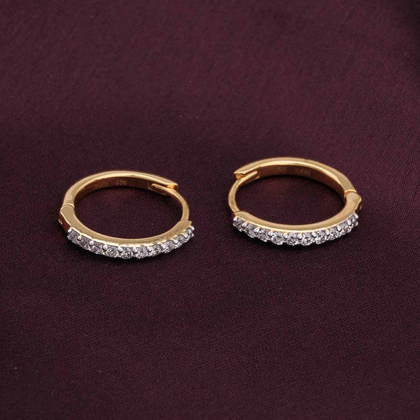 Gold Small Lab Grown Diamond Hoops