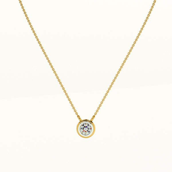 Single Solitaire 0.16 Carat Lab Grown Diamond Necklace