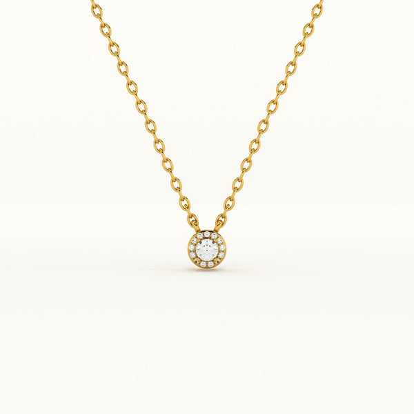Dazzling Cluster 0.14 Carat Lab Grown Diamond Pendant Necklace