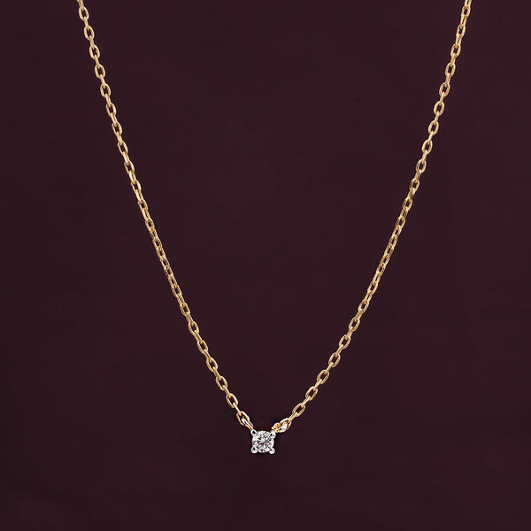 Solo Glow 0.06 Carat Lab Grown Diamond Pendant With Chain