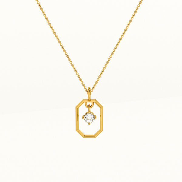 Vera Glow 0.16 Carat Lab Grown Diamond ~ 14k Gold Pendant without Chain