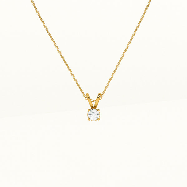 Pristine Spark 0.24 Carat Lab Grown Diamond ~ 14k Gold Pendant without Chain